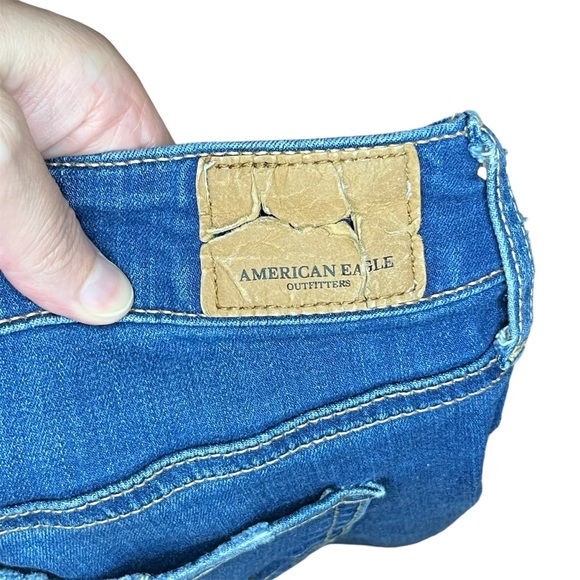 American Eagle Women’s Super Stretch Mid Rise Jegging Denim Jean 10 Long Y2K - Picture 6 of 11